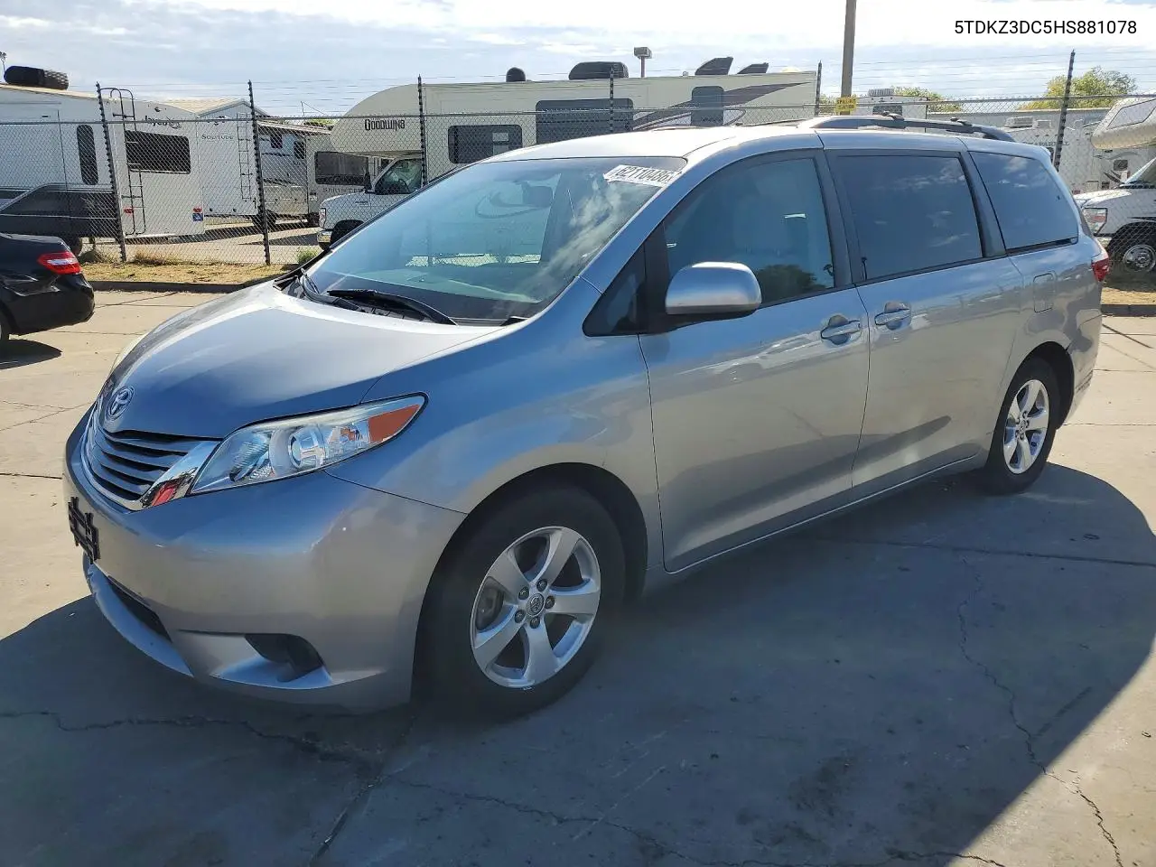 2017 Toyota Sienna Le VIN: 5TDKZ3DC5HS881078 Lot: 62110486