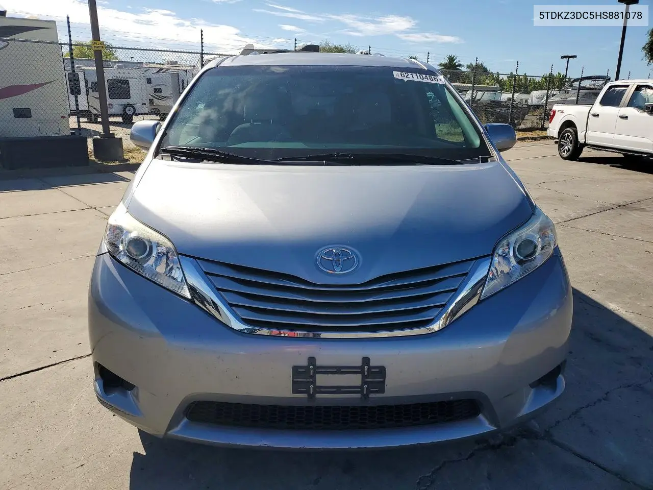 2017 Toyota Sienna Le VIN: 5TDKZ3DC5HS881078 Lot: 62110486