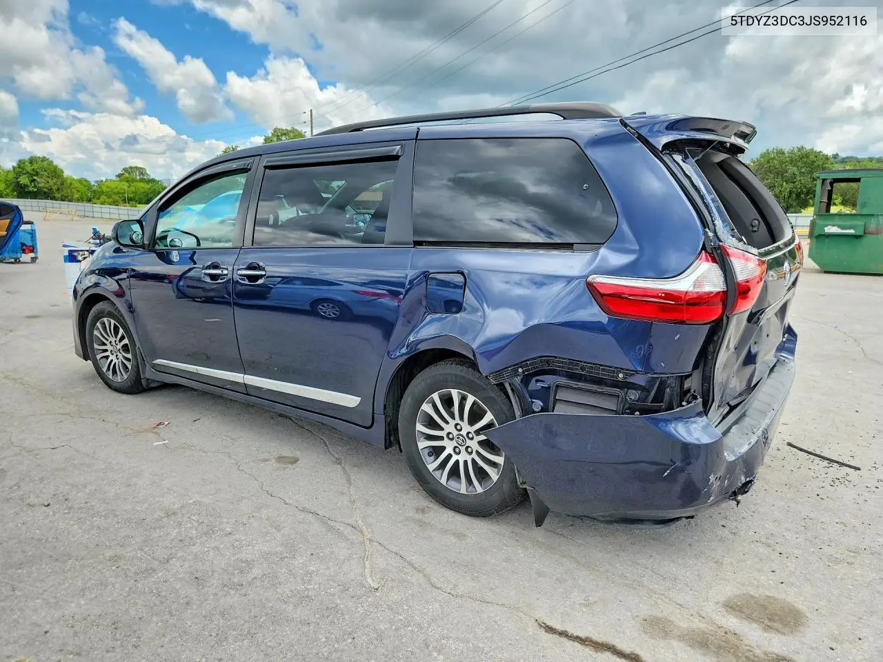 2018 Toyota Sienna Xle 8-Passenger VIN: 5TDYZ3DC3JS952116 Lot: 61036996
