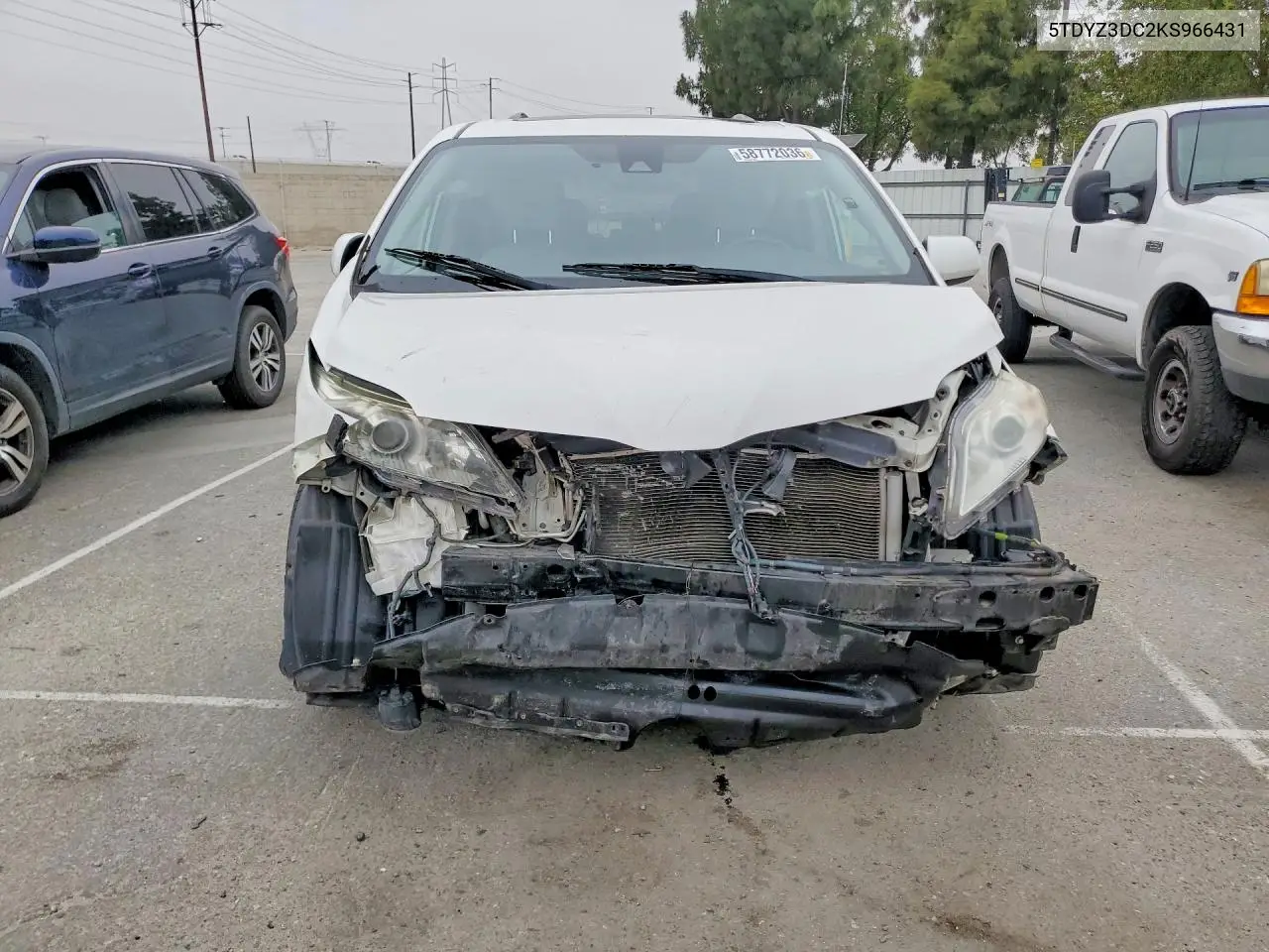 2019 Toyota Sienna Xle 8-Passenger VIN: 5TDYZ3DC2KS966431 Lot: 58772036