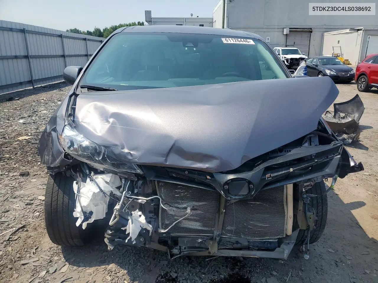 2020 Toyota Sienna Le VIN: 5TDKZ3DC4LS038692 Lot: 61126446
