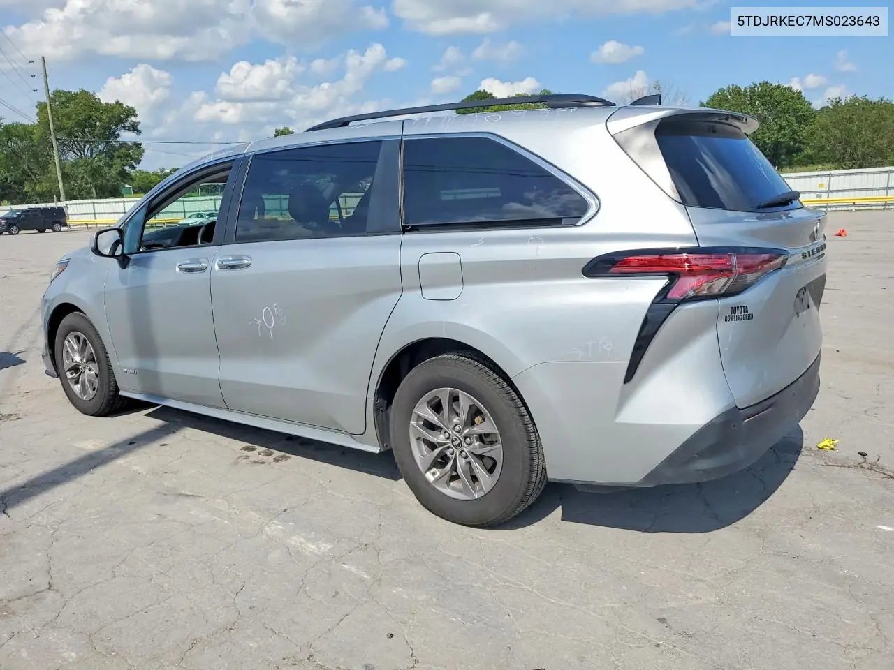2021 Toyota Sienna Xle VIN: 5TDJRKEC7MS023643 Lot: 61940256