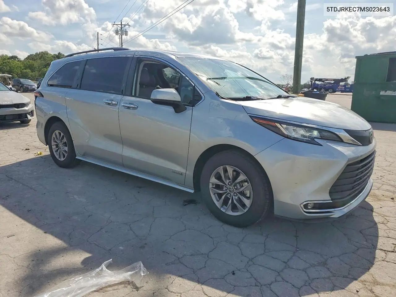 2021 Toyota Sienna Xle VIN: 5TDJRKEC7MS023643 Lot: 61940256