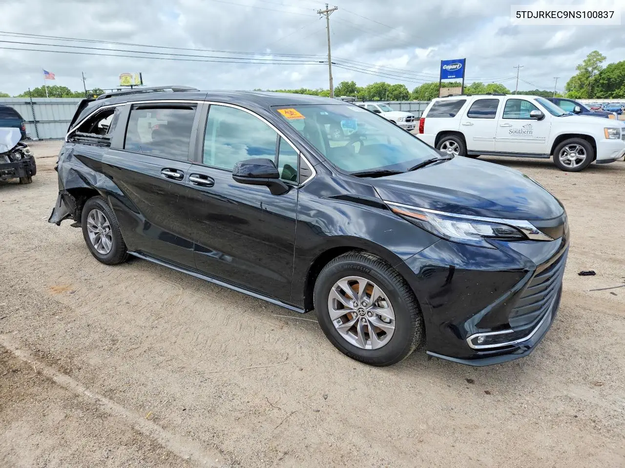 2022 Toyota Sienna Xle VIN: 5TDJRKEC9NS100837 Lot: 61365226