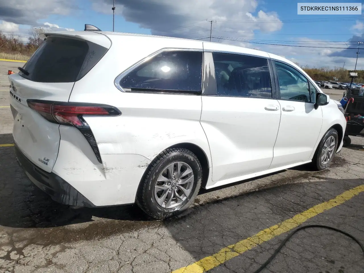 5TDKRKEC1NS111366 2022 Toyota Sienna Le