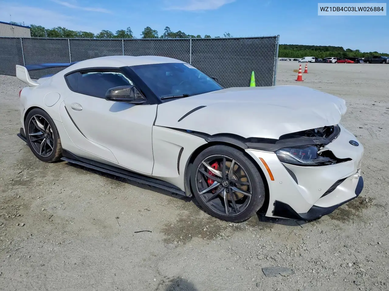 2020 Toyota Gr Supra 3.0 Premium VIN: WZ1DB4C03LW026884 Lot: 52205456