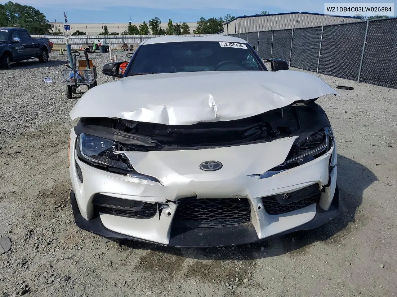 2020 Toyota Gr Supra 3.0 Premium VIN: WZ1DB4C03LW026884 Lot: 52205456