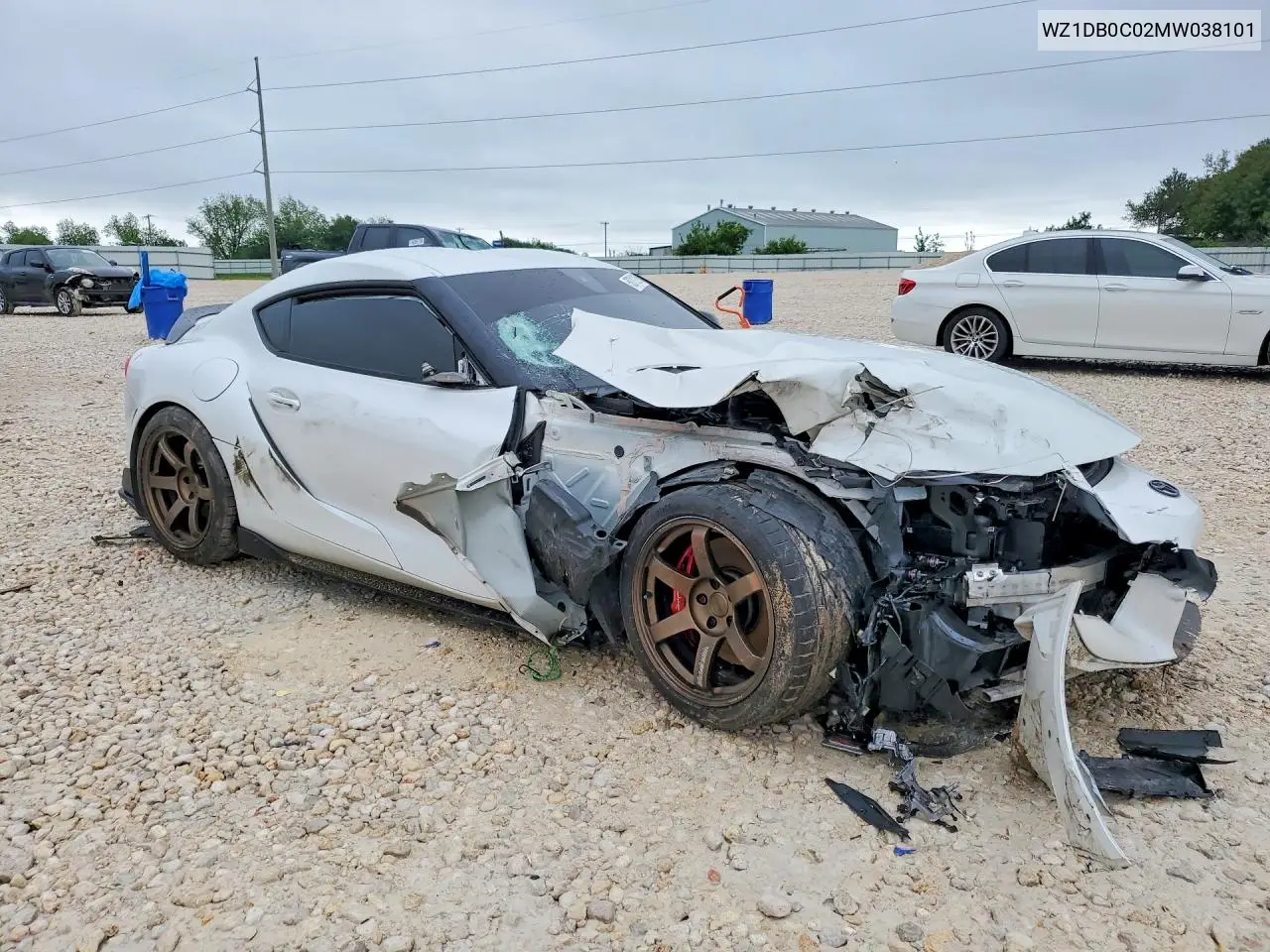 2021 Toyota Gr Supra 3.0 Premium VIN: WZ1DB0C02MW038101 Lot: 50712106