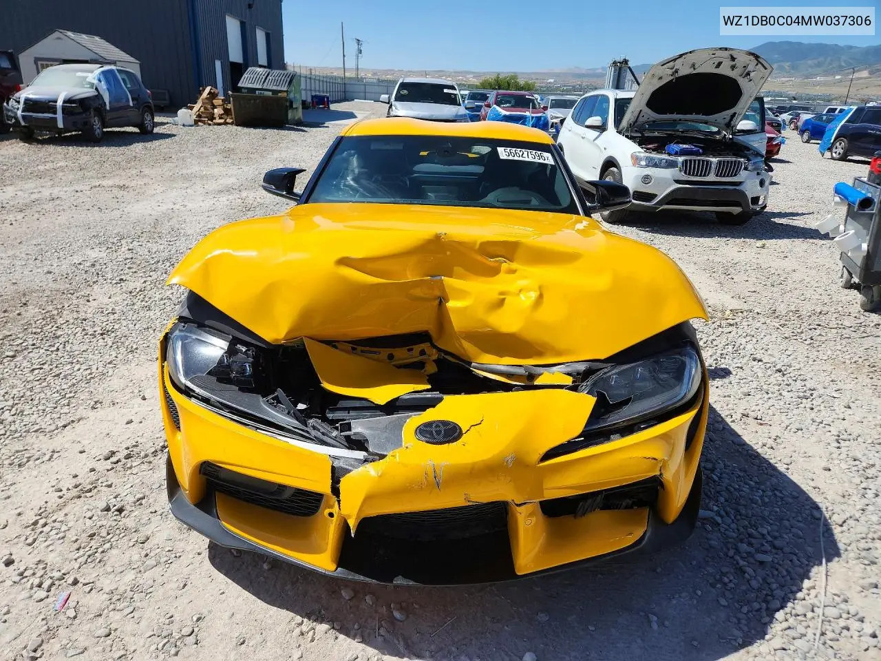 2021 Toyota Gr Supra 3.0 Premium VIN: WZ1DB0C04MW037306 Lot: 56627596