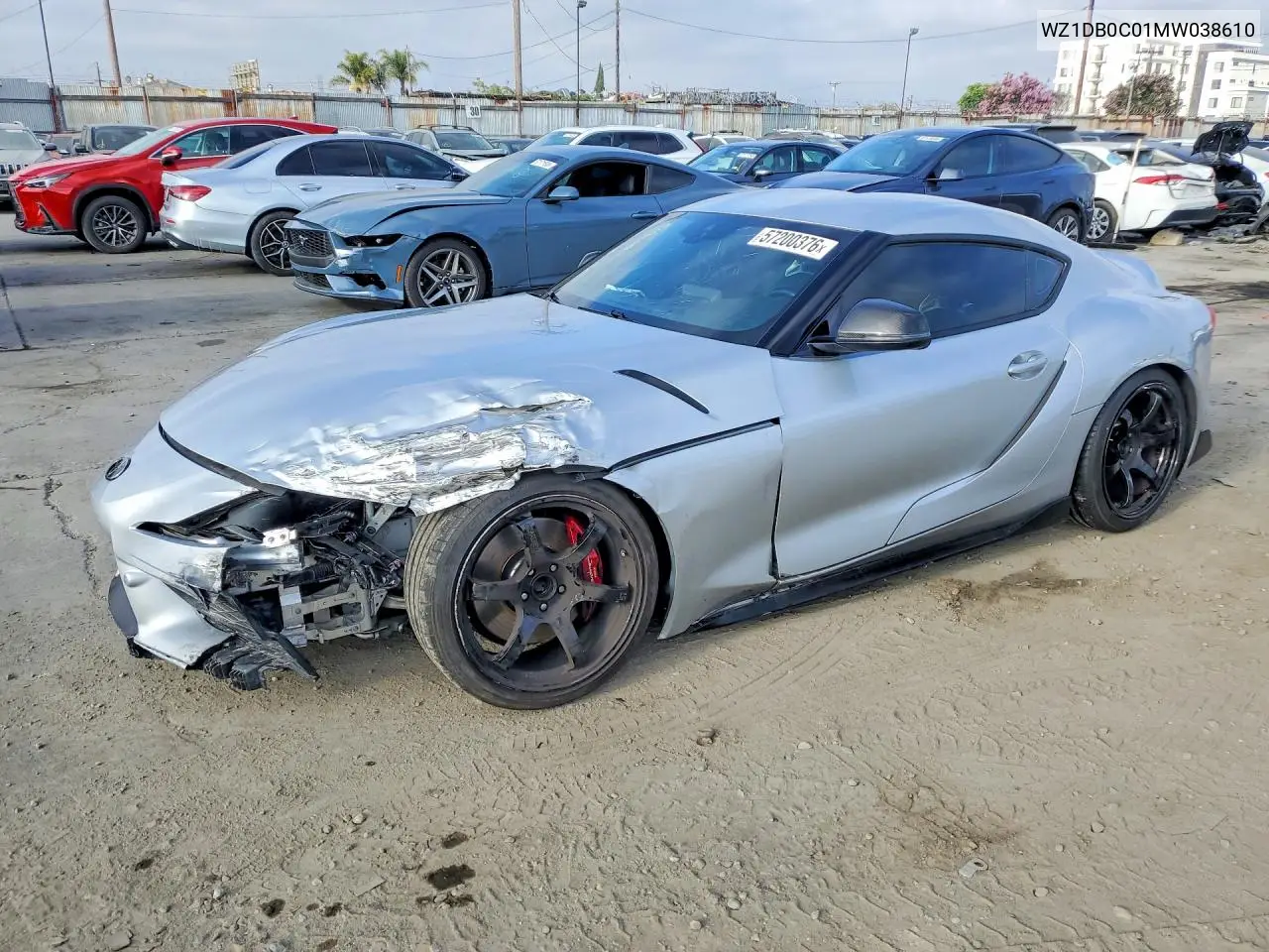 2021 Toyota Gr Supra 3.0 Premium VIN: WZ1DB0C01MW038610 Lot: 57200376