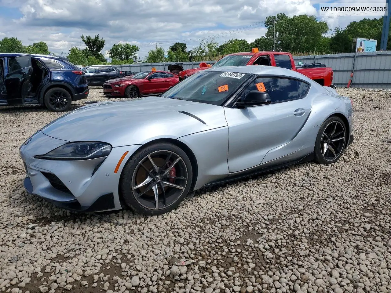 2021 Toyota Gr Supra 3.0 Premium VIN: WZ1DB0C09MW043635 Lot: 57446766