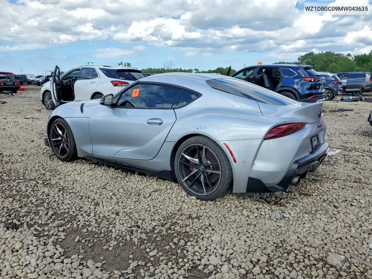 2021 Toyota Gr Supra 3.0 Premium VIN: WZ1DB0C09MW043635 Lot: 57446766