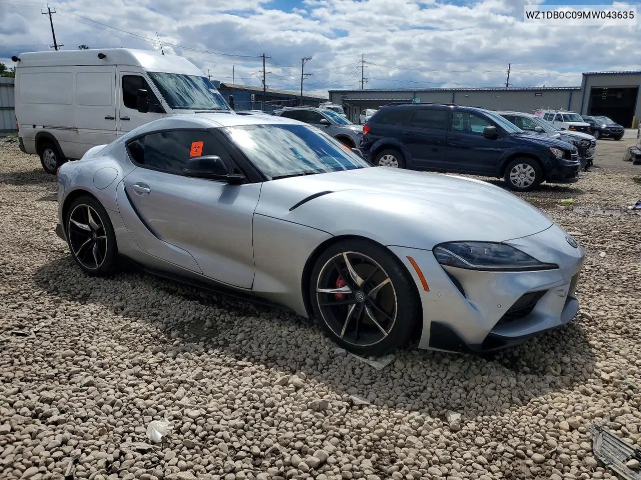 2021 Toyota Gr Supra 3.0 Premium VIN: WZ1DB0C09MW043635 Lot: 57446766