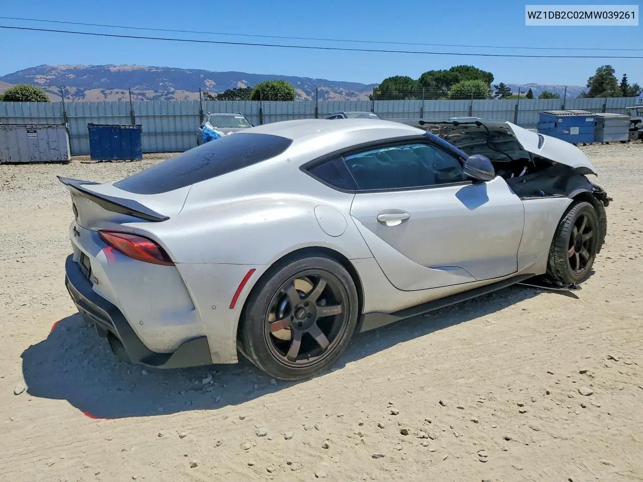 2021 Toyota Gr Supra 2.0 VIN: WZ1DB2C02MW039261 Lot: 58148526
