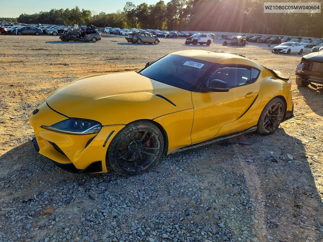2021 Toyota Supra Base VIN: WZ1DB0C05MW040604 Lot: 73082785