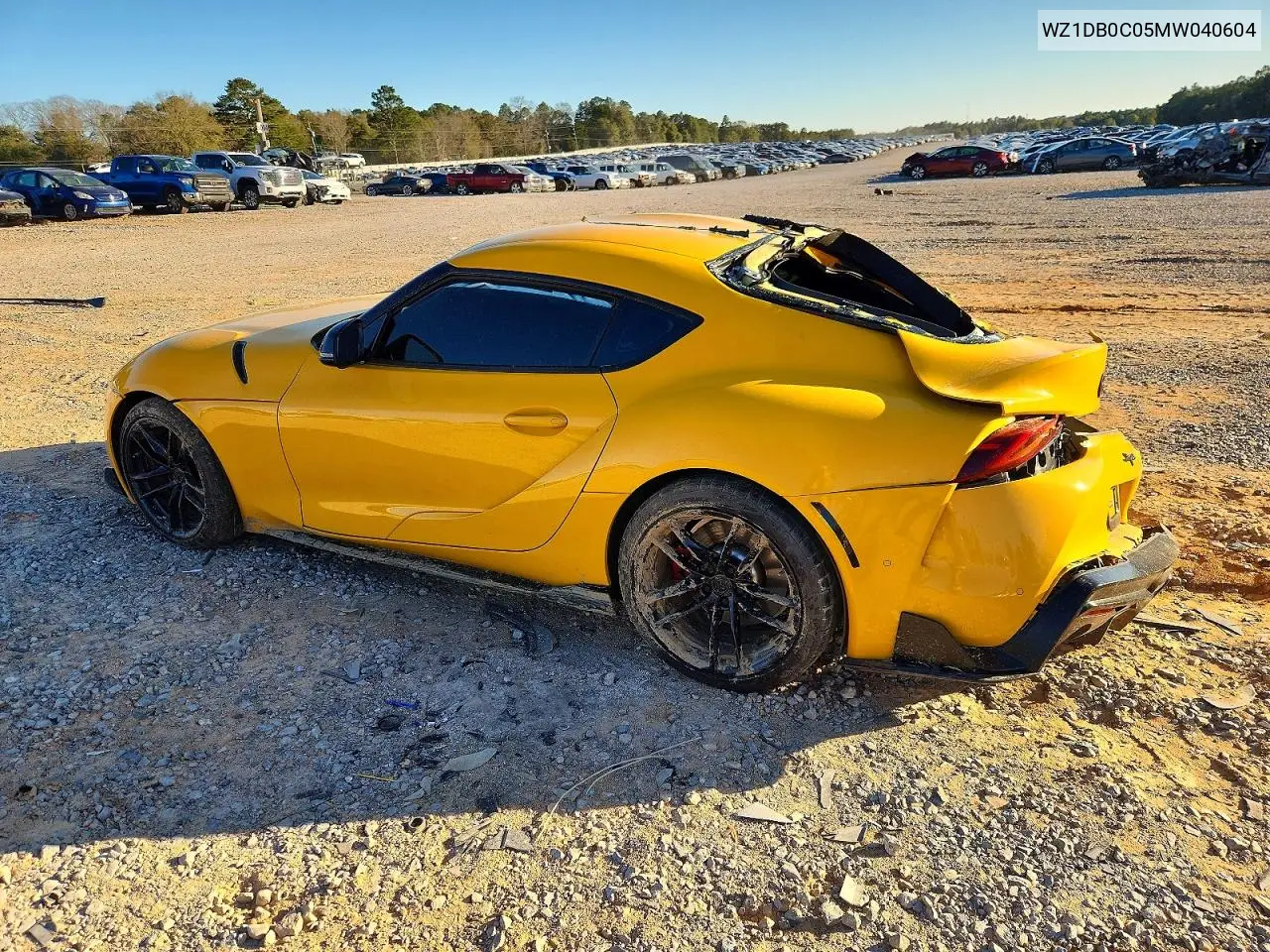2021 Toyota Supra Base VIN: WZ1DB0C05MW040604 Lot: 73082785