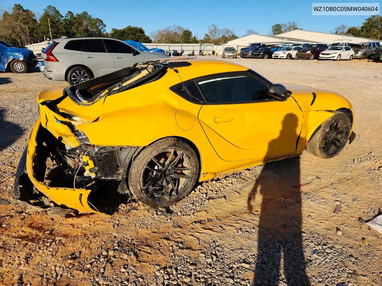 2021 Toyota Supra Base VIN: WZ1DB0C05MW040604 Lot: 73082785