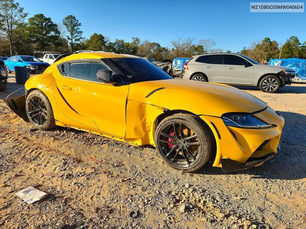 2021 Toyota Supra Base VIN: WZ1DB0C05MW040604 Lot: 73082785