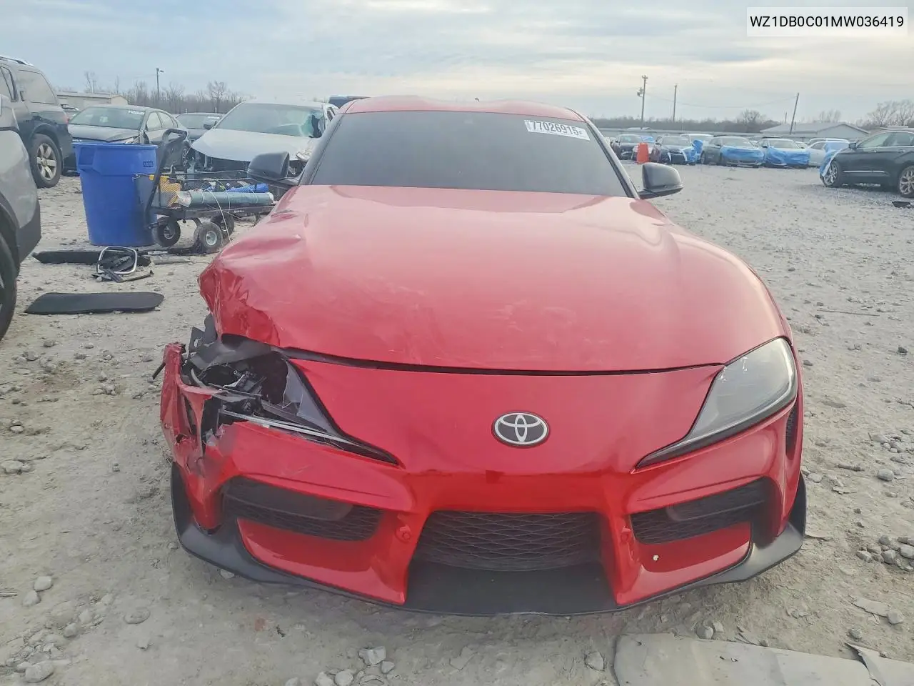 2021 Toyota Supra Base VIN: WZ1DB0C01MW036419 Lot: 77026915