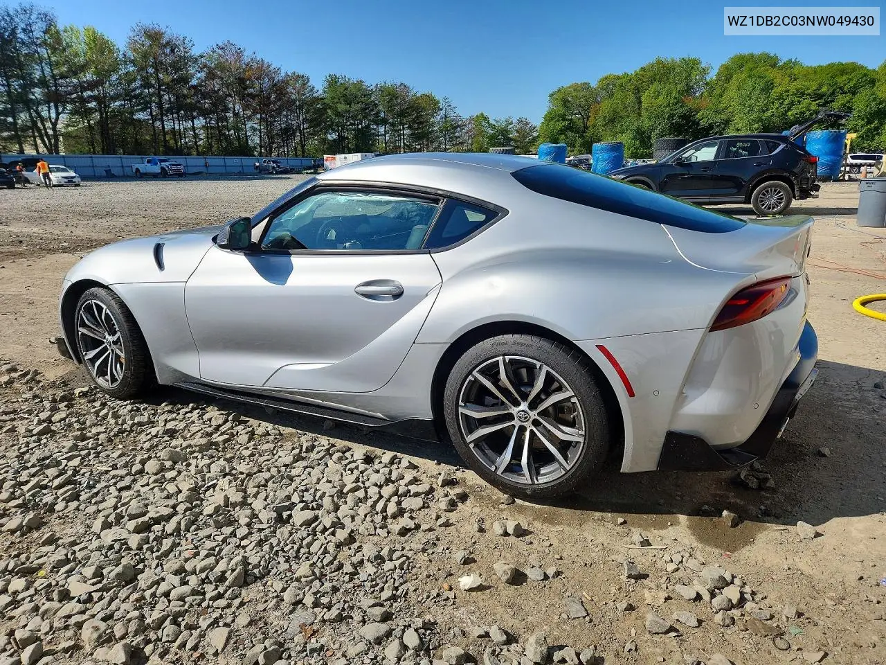 2022 Toyota Gr Supra 2.0 VIN: WZ1DB2C03NW049430 Lot: 51976886