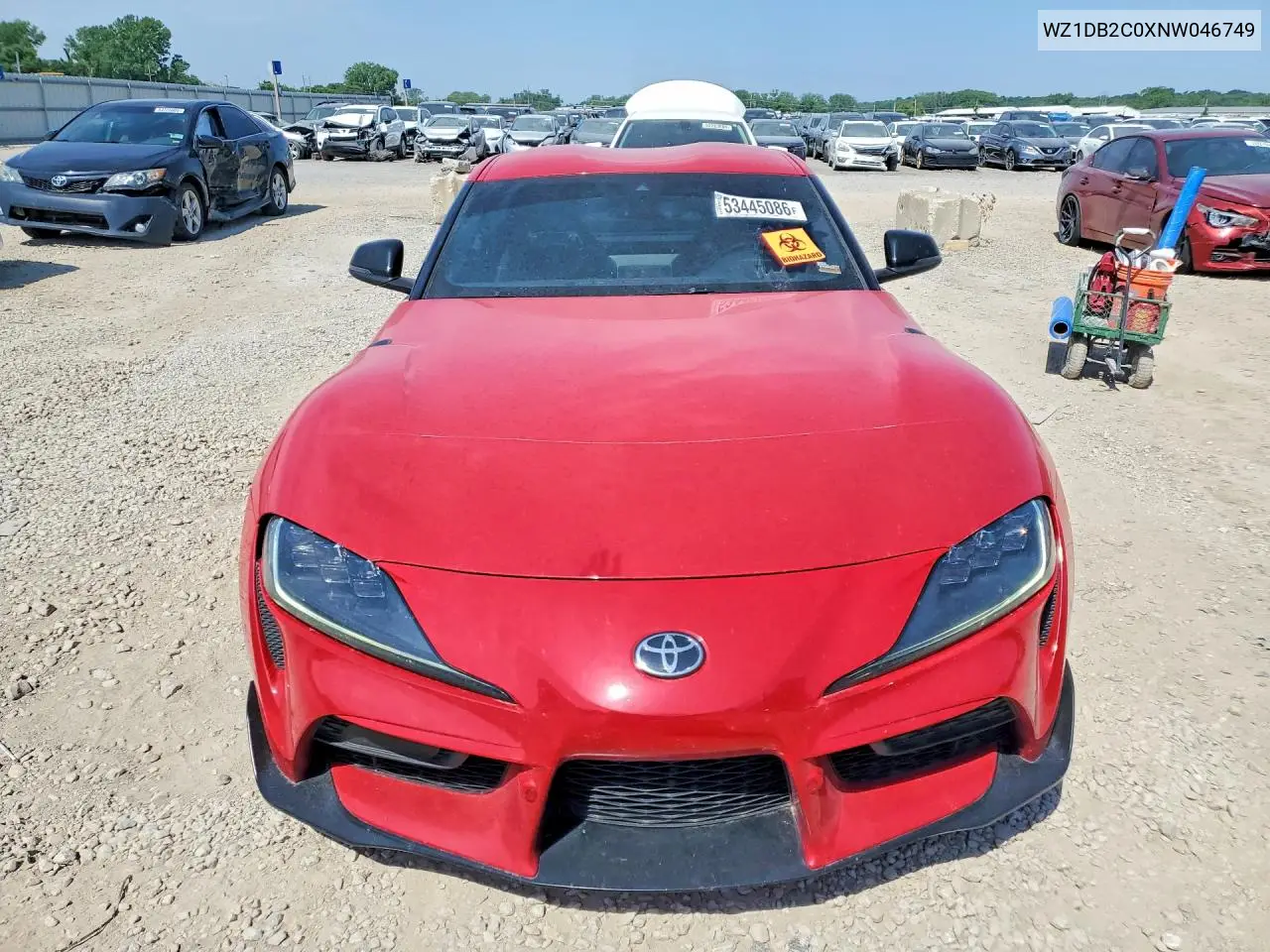 2022 Toyota Gr Supra 2.0 VIN: WZ1DB2C0XNW046749 Lot: 53445086