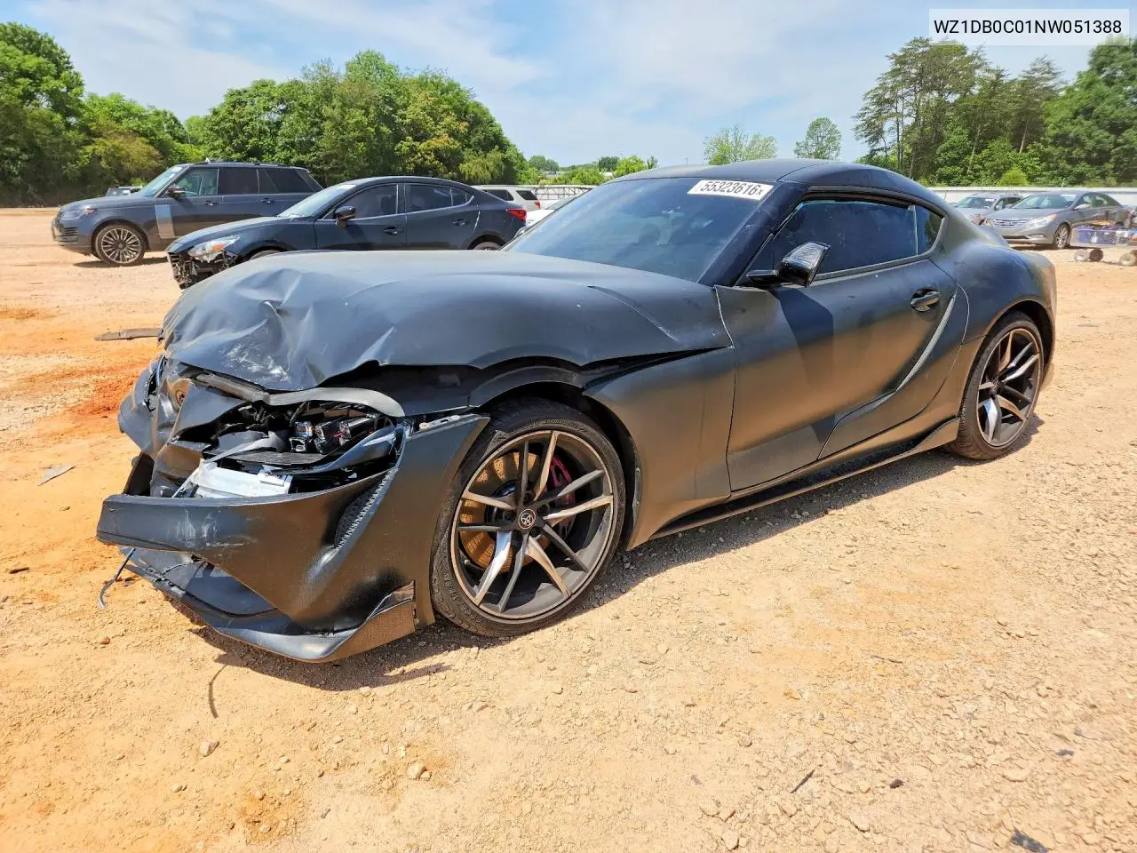 2022 Toyota Gr Supra 3.0 Premium VIN: WZ1DB0C01NW051388 Lot: 61332156