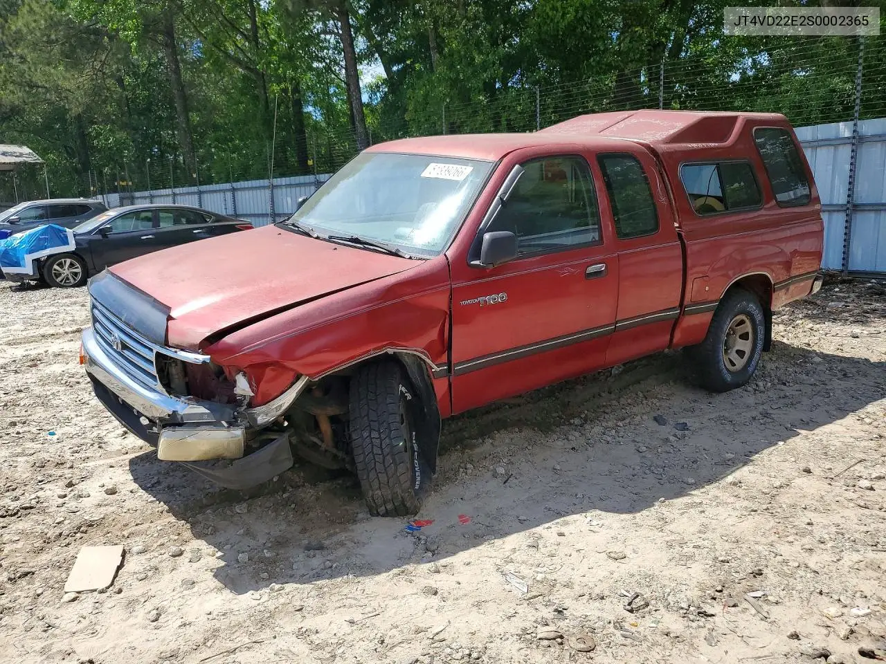 1995 Toyota T100 Xtracab Dx VIN: JT4VD22E2S0002365 Lot: 51839066