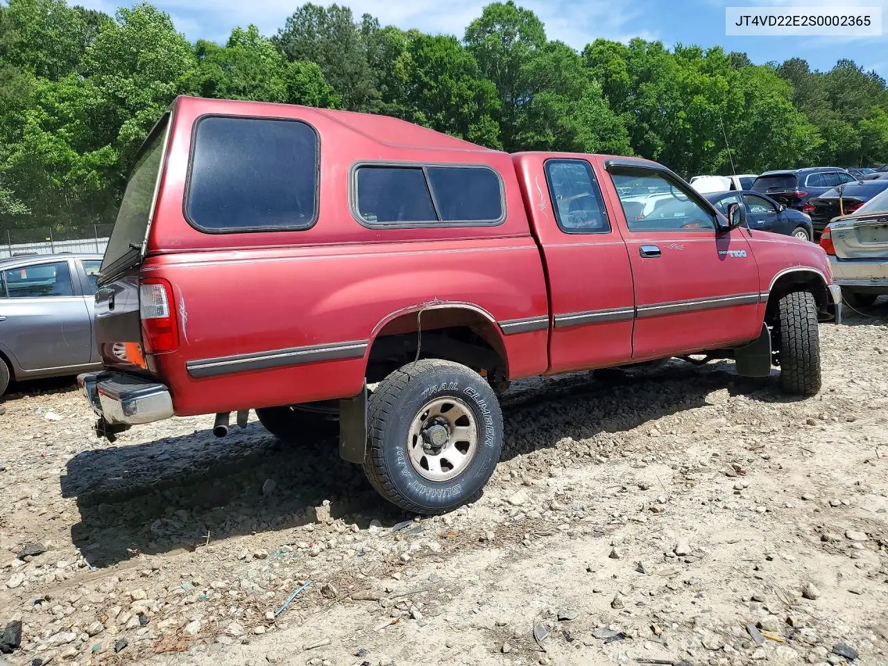 1995 Toyota T100 Xtracab Dx VIN: JT4VD22E2S0002365 Lot: 51839066
