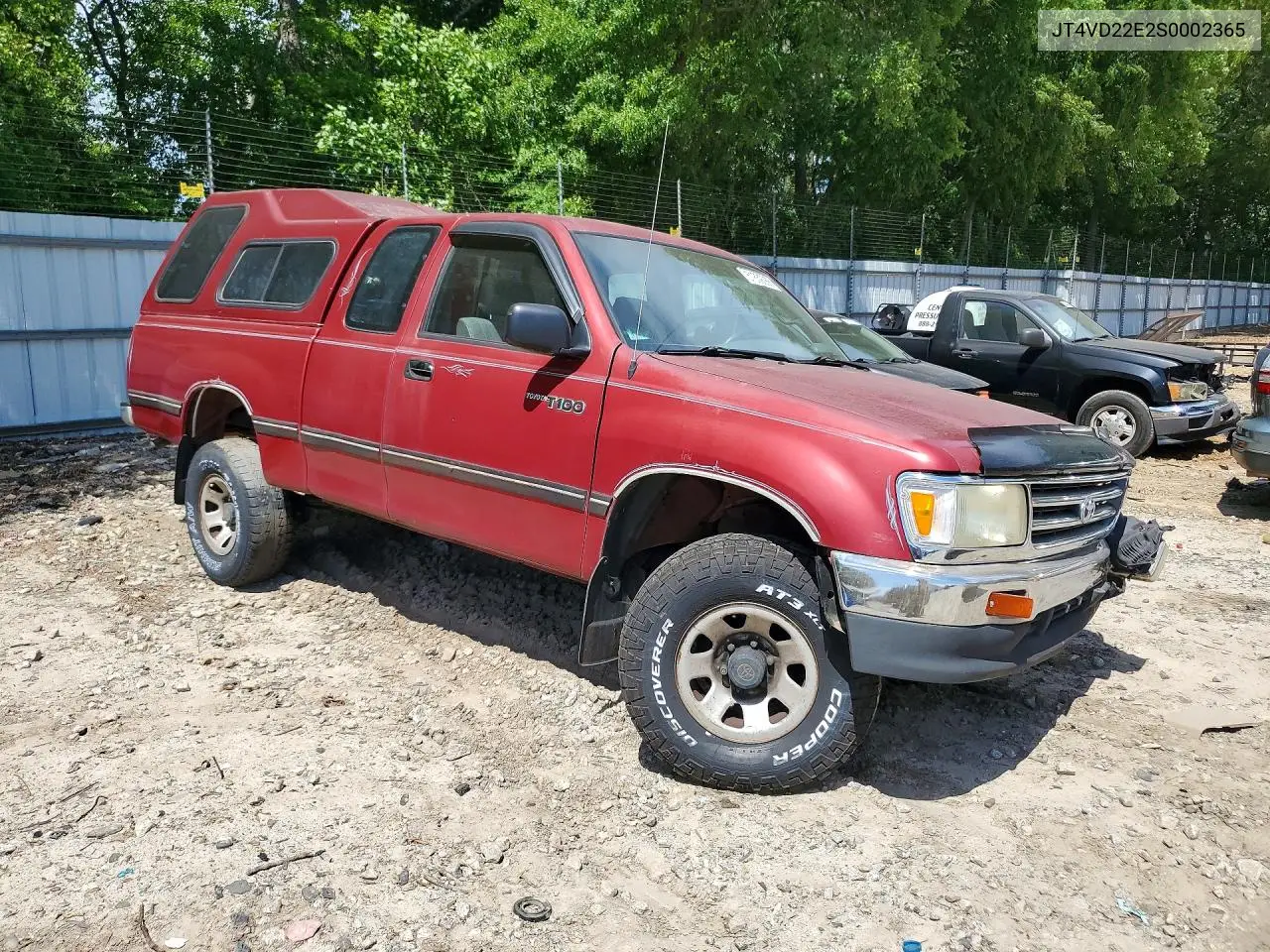 1995 Toyota T100 Xtracab Dx VIN: JT4VD22E2S0002365 Lot: 51839066