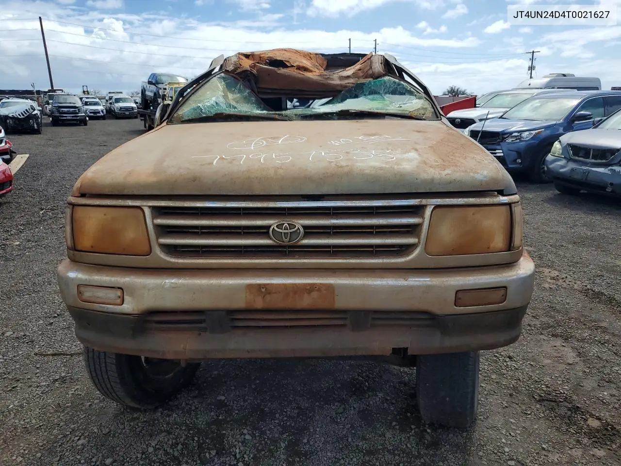 1996 Toyota T100 Xtracab Sr5 VIN: JT4UN24D4T0021627 Lot: 77957535