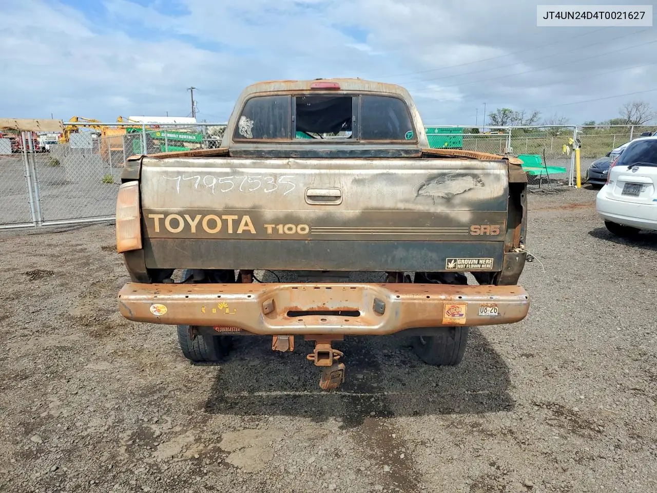1996 Toyota T100 Xtracab Sr5 VIN: JT4UN24D4T0021627 Lot: 77957535