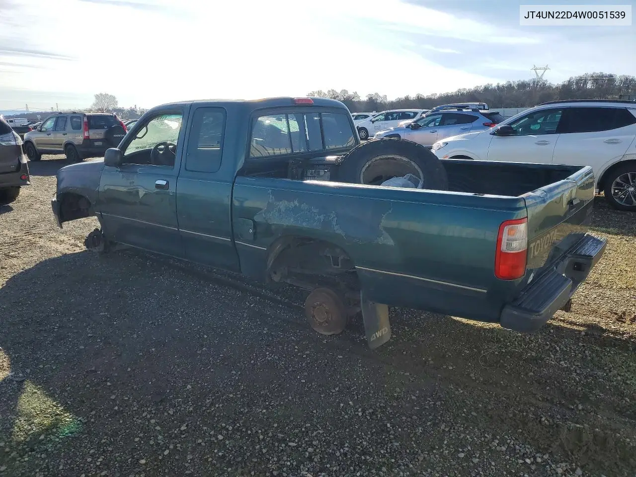 1998 Toyota T100 Xtracab VIN: JT4UN22D4W0051539 Lot: 77511475