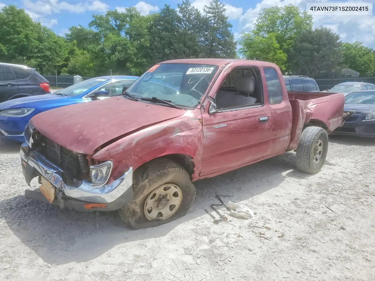 1995 Toyota Tacoma Xtracab VIN: 4TAVN73F1SZ002415 Lot: 53120136