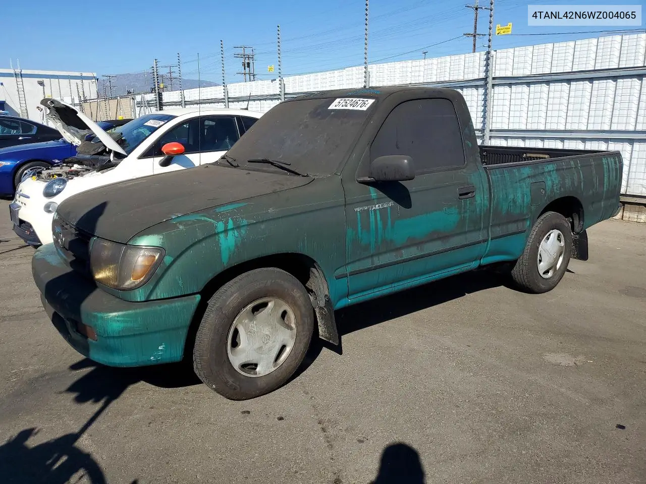 1998 Toyota Tacoma Base VIN: 4TANL42N6WZ004065 Lot: 57524676