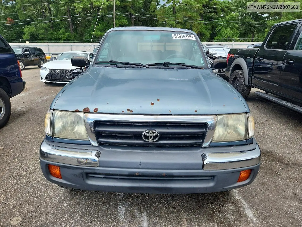 1998 Toyota Tacoma V6 VIN: 4TAWN72N3WZ007683 Lot: 61914316