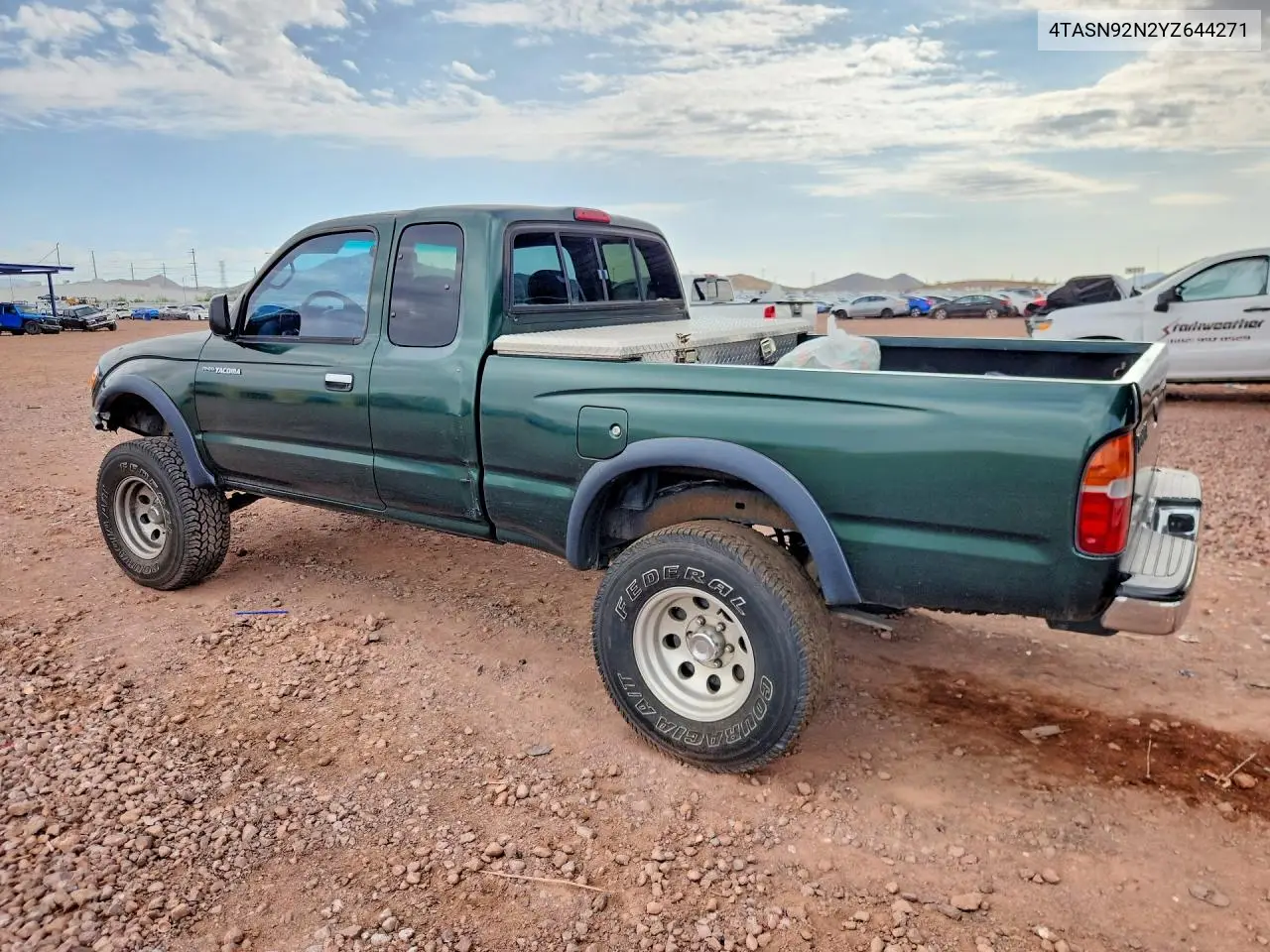 2000 Toyota Tacoma Xtracab Prerunner VIN: 4TASN92N2YZ644271 Lot: 61764026