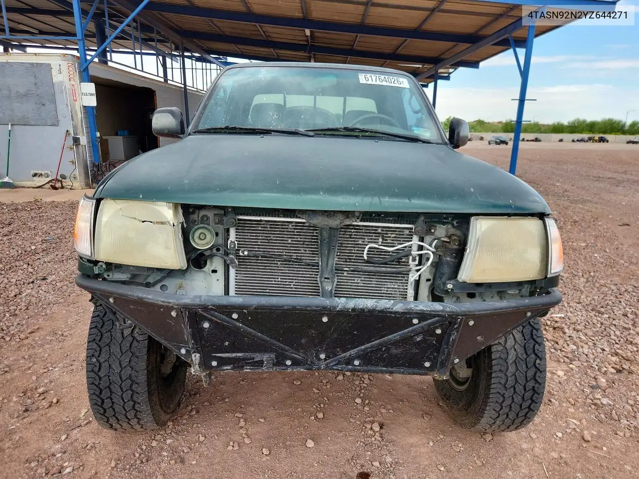 2000 Toyota Tacoma Xtracab Prerunner VIN: 4TASN92N2YZ644271 Lot: 61764026