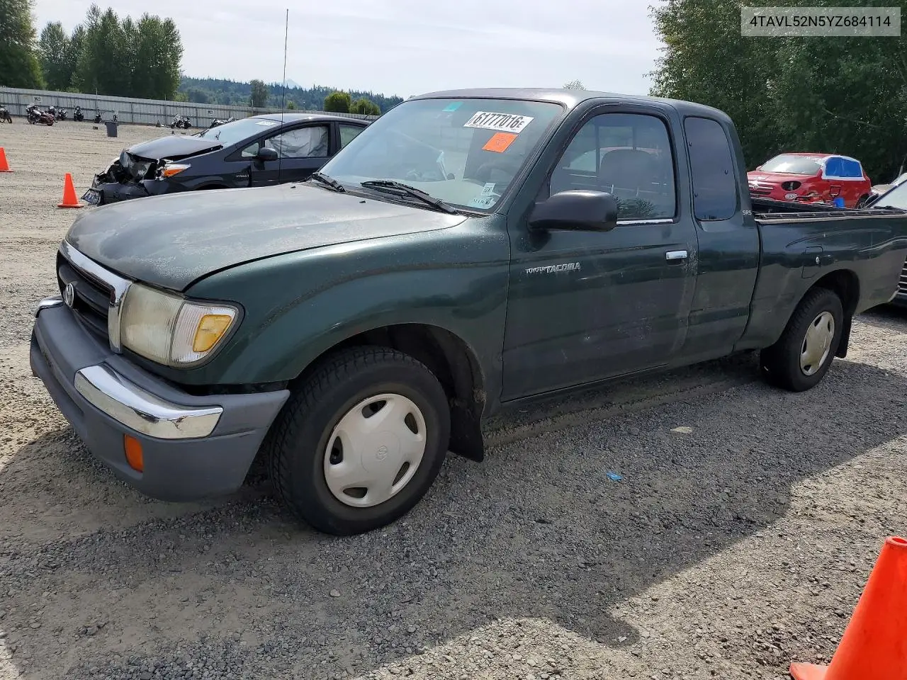 2000 Toyota Tacoma Base VIN: 4TAVL52N5YZ684114 Lot: 61777016