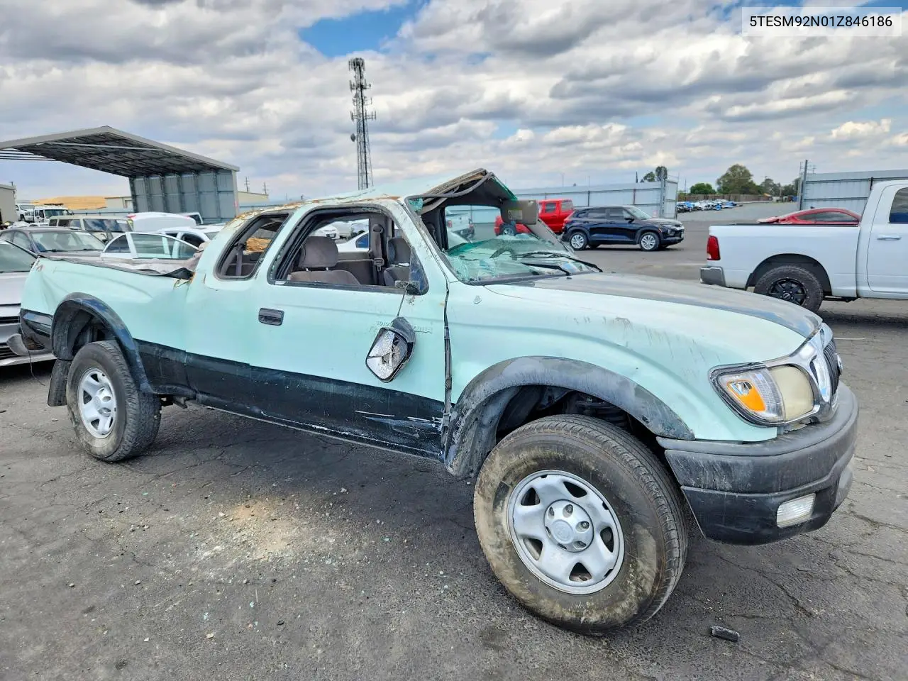 2001 Toyota Tacoma Xtracab Prerunner VIN: 5TESM92N01Z846186 Lot: 54915916
