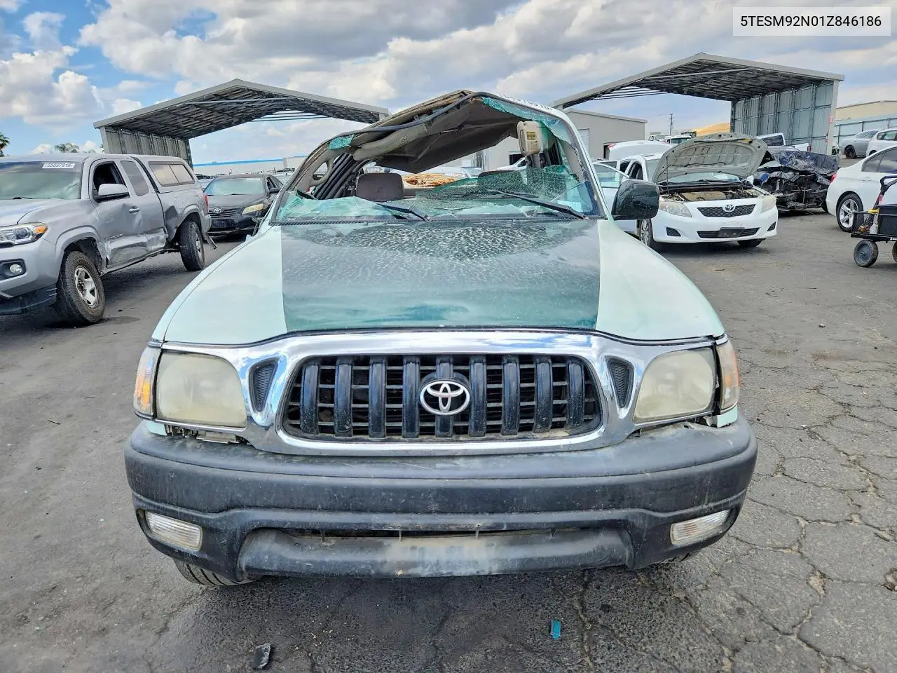 2001 Toyota Tacoma Xtracab Prerunner VIN: 5TESM92N01Z846186 Lot: 54915916