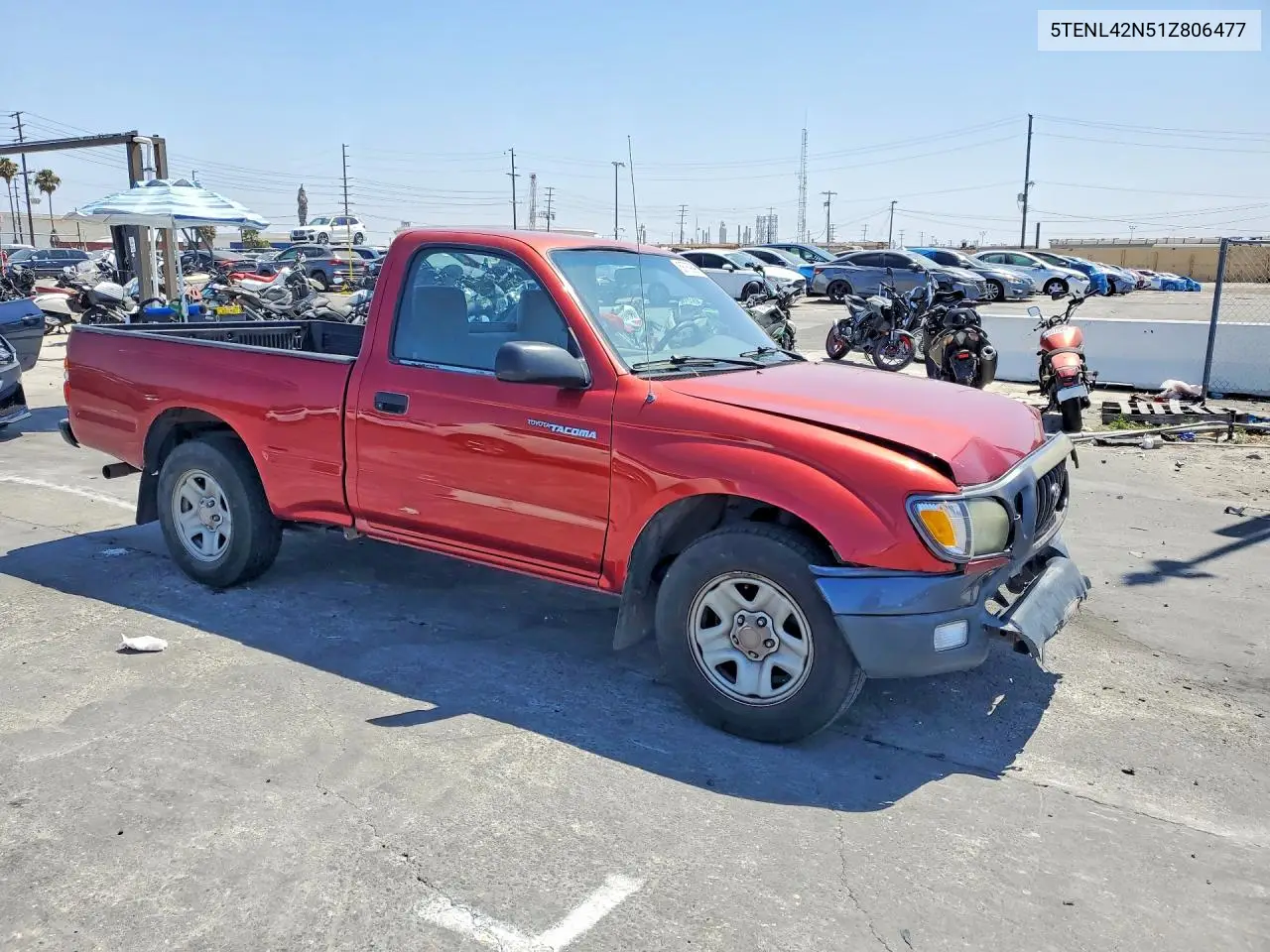 2001 Toyota Tacoma Base VIN: 5TENL42N51Z806477 Lot: 58769896