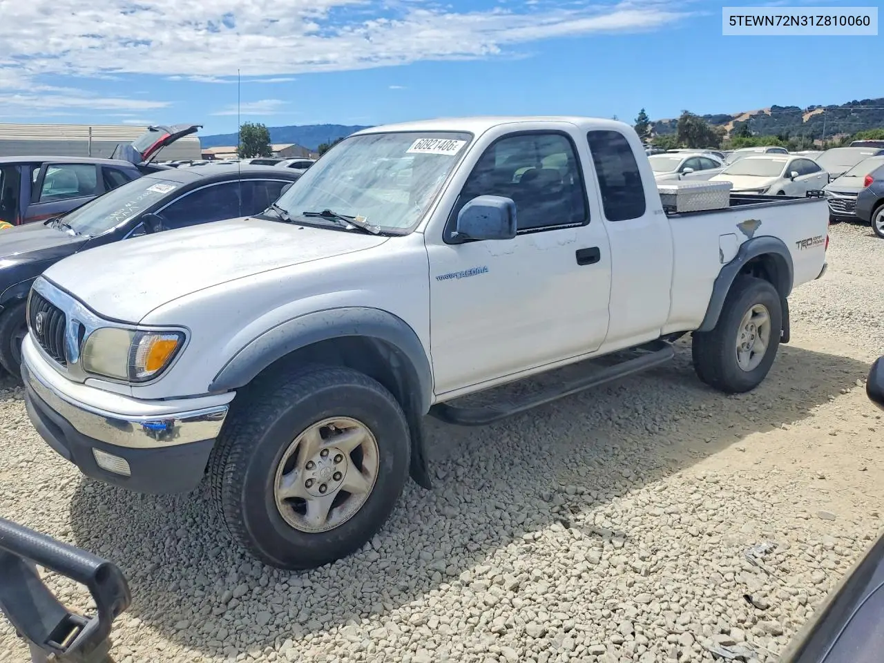 2001 Toyota Tacoma V6 VIN: 5TEWN72N31Z810060 Lot: 60921486
