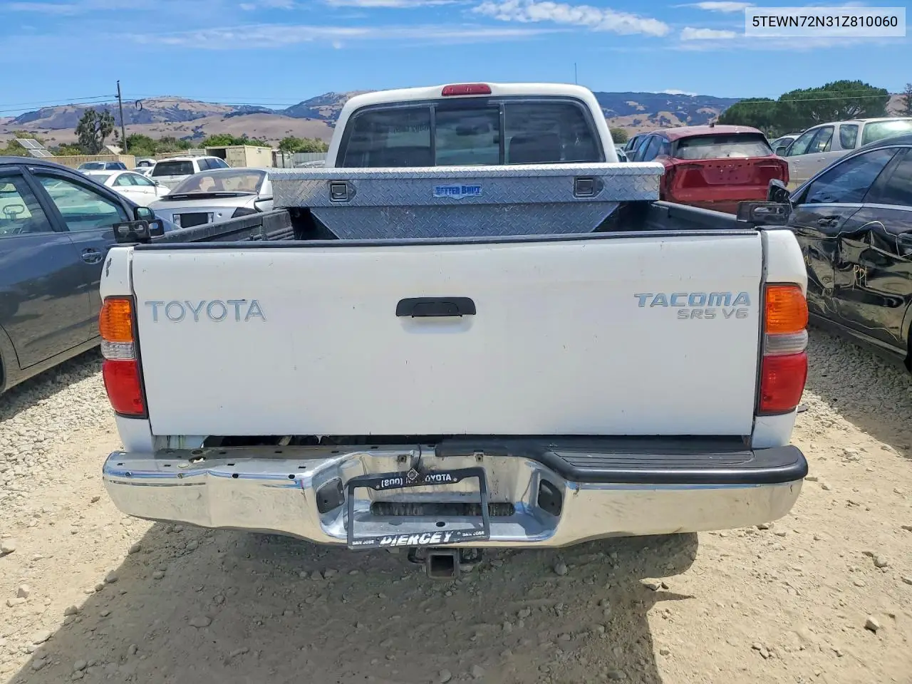 2001 Toyota Tacoma V6 VIN: 5TEWN72N31Z810060 Lot: 60921486