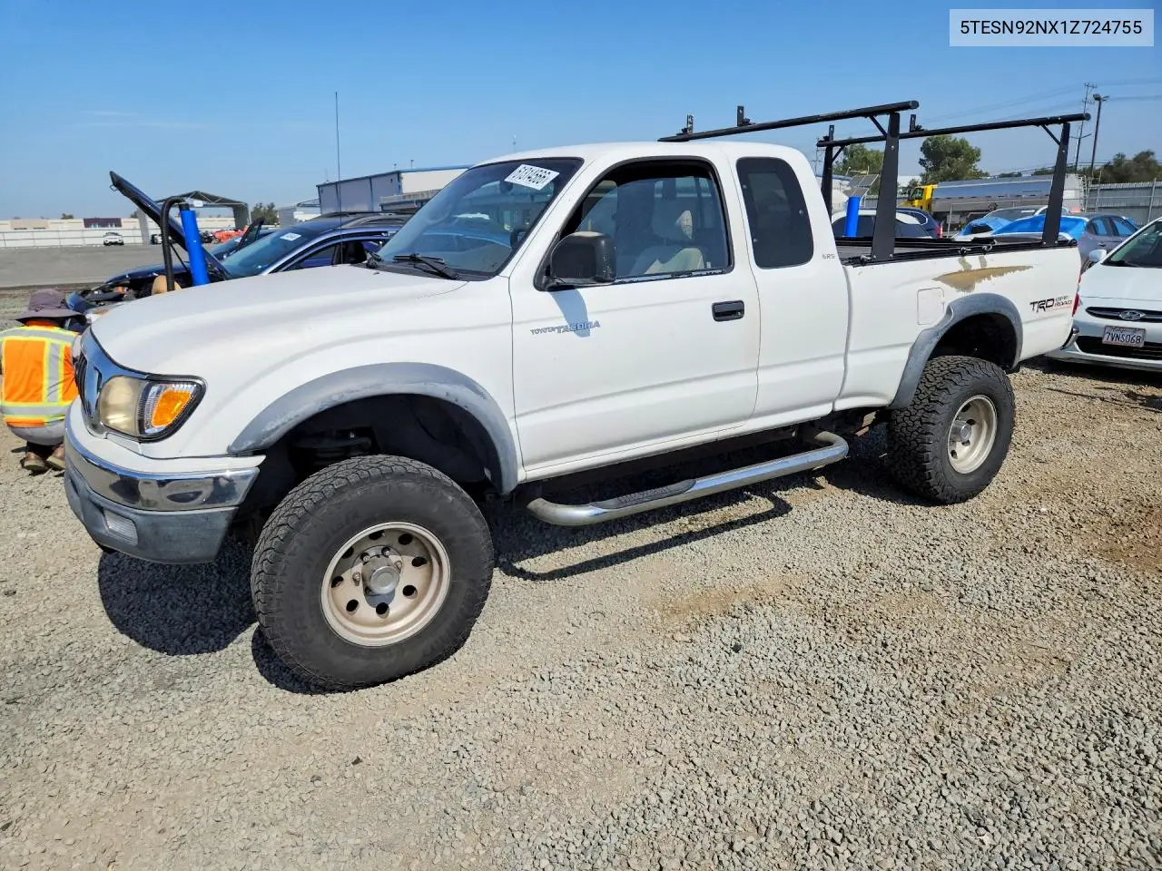 2001 Toyota Tacoma Xtracab Prerunner VIN: 5TESN92NX1Z724755 Lot: 61314566