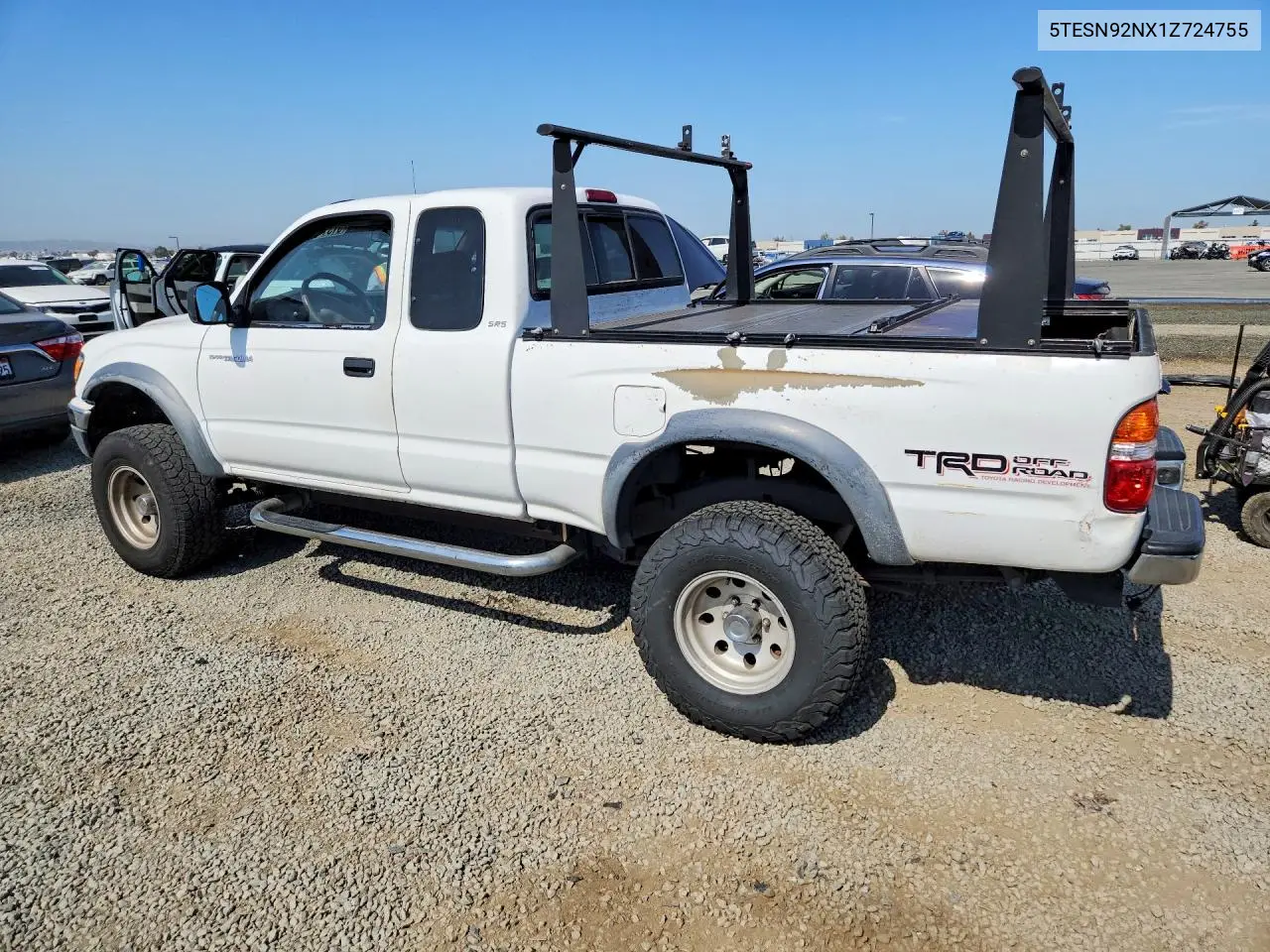 2001 Toyota Tacoma Xtracab Prerunner VIN: 5TESN92NX1Z724755 Lot: 61314566