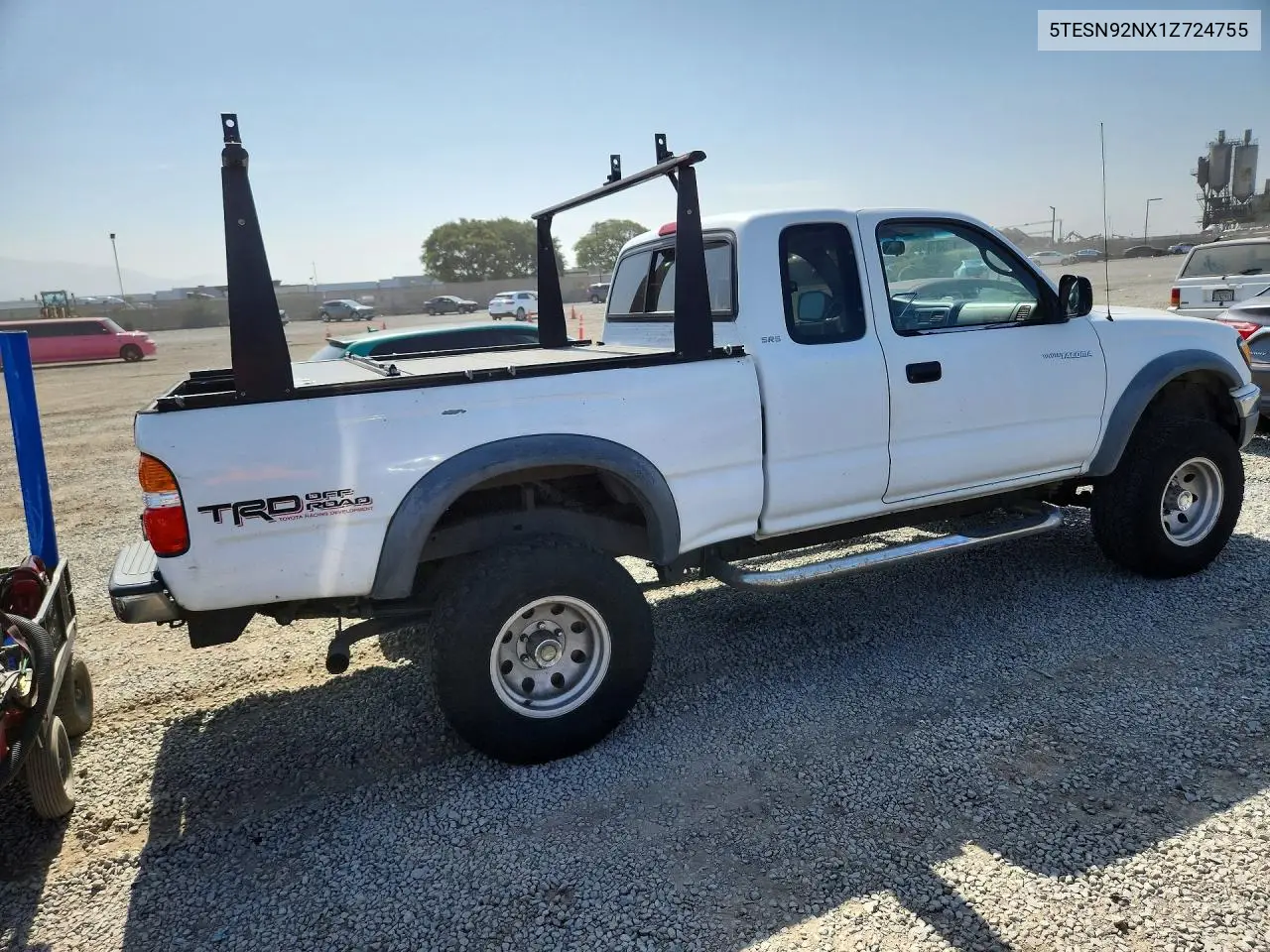 2001 Toyota Tacoma Xtracab Prerunner VIN: 5TESN92NX1Z724755 Lot: 61314566