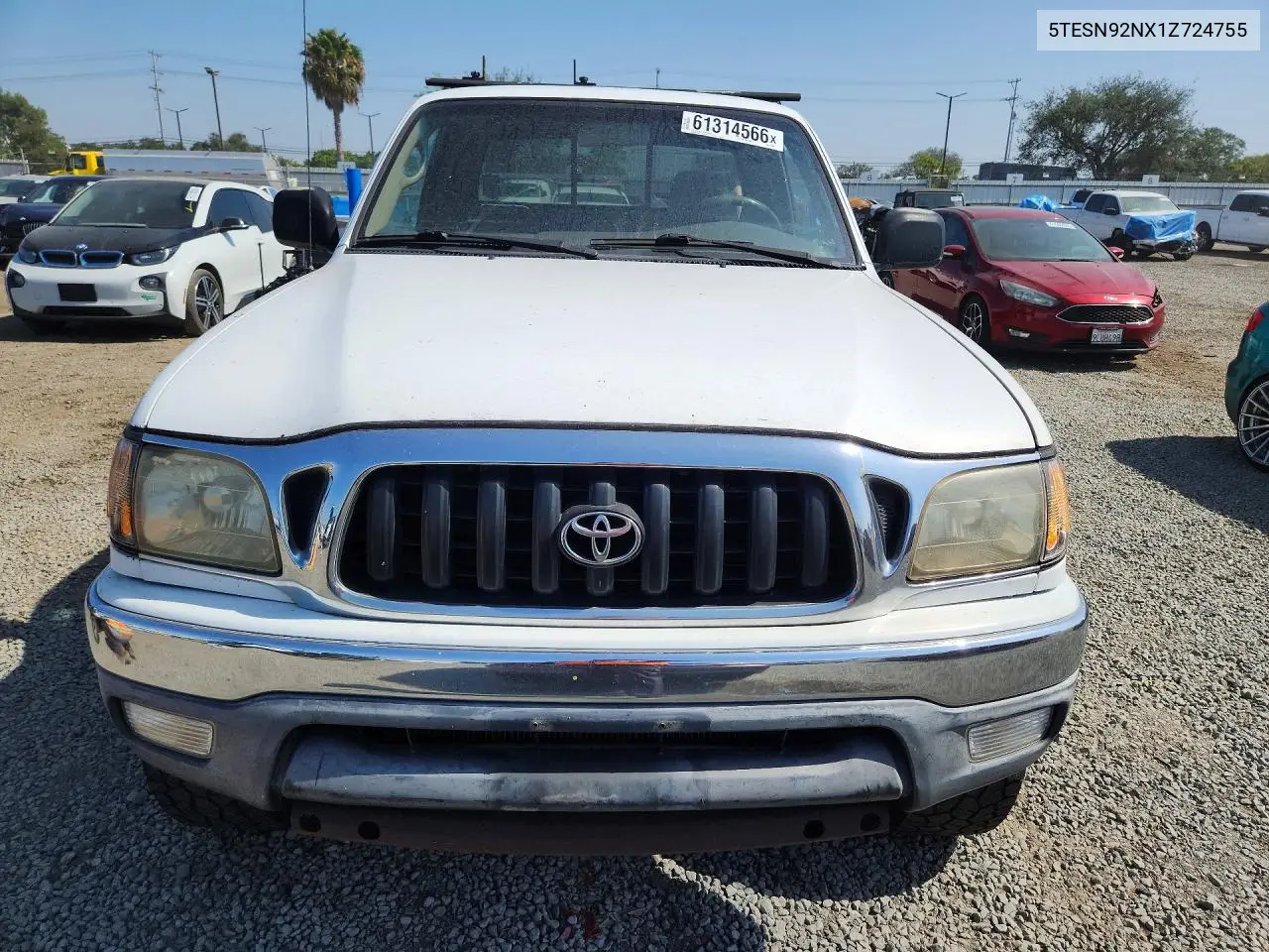 2001 Toyota Tacoma Xtracab Prerunner VIN: 5TESN92NX1Z724755 Lot: 61314566