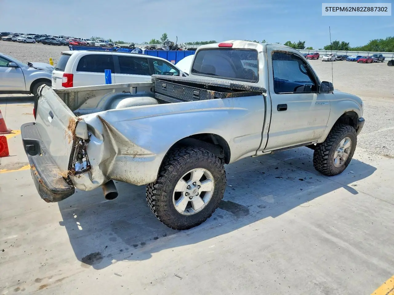 2002 Toyota Tacoma Base VIN: 5TEPM62N82Z887302 Lot: 62030316