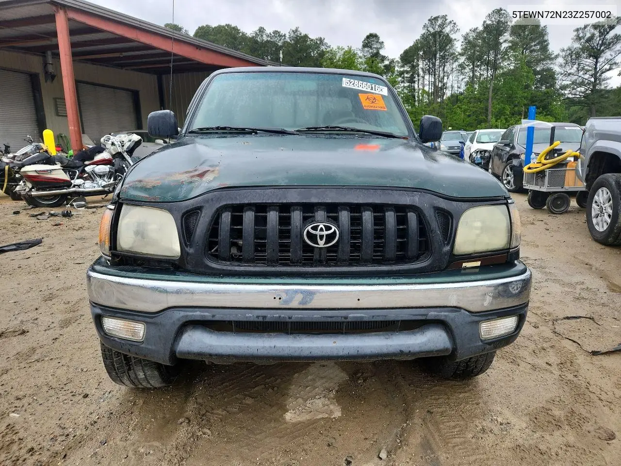 2003 Toyota Tacoma Xtracab VIN: 5TEWN72N23Z257002 Lot: 52866016