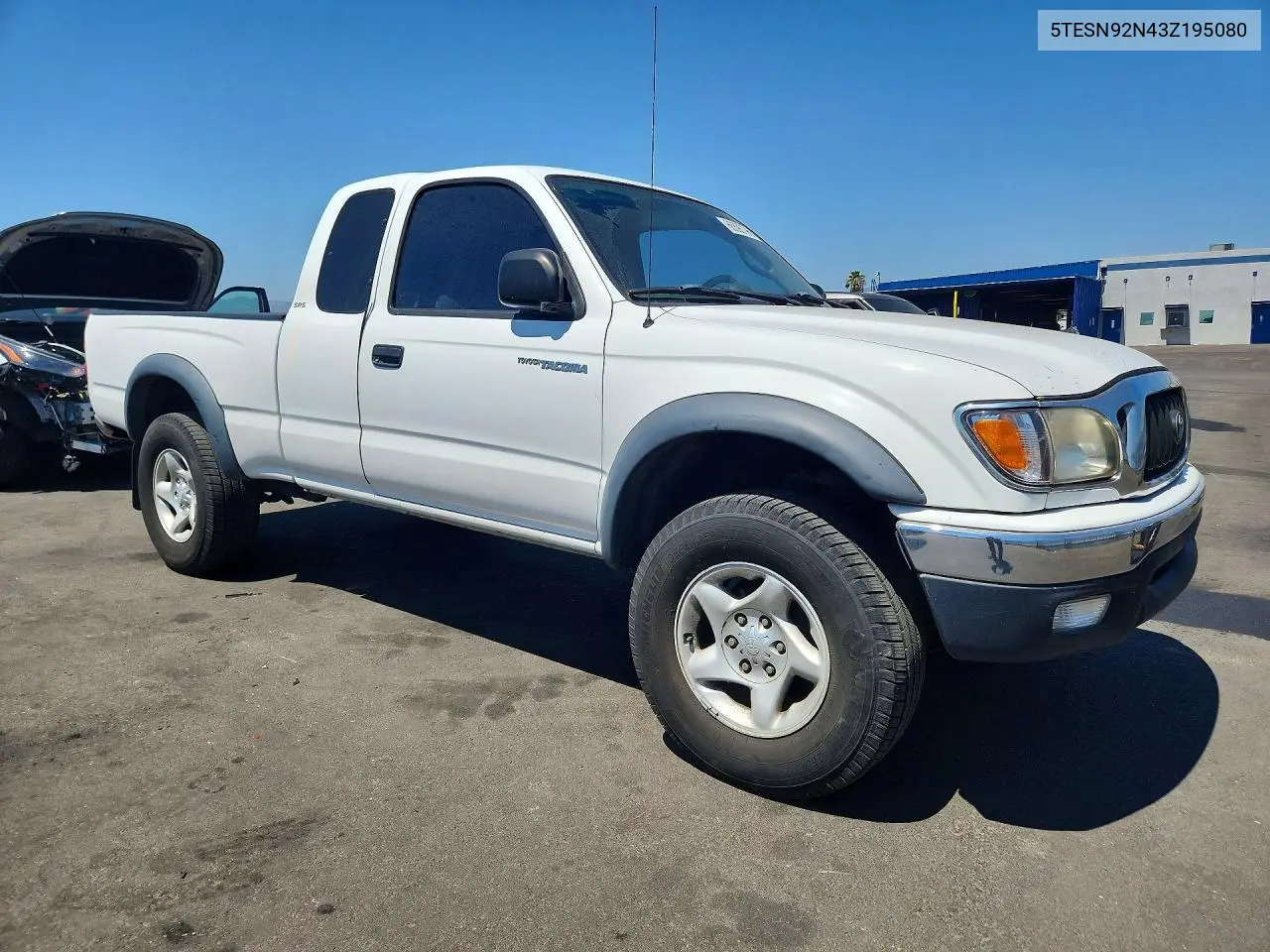 2003 Toyota Tacoma Xtracab Prerunner VIN: 5TESN92N43Z195080 Lot: 60695796